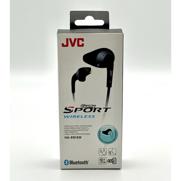 JVC HA-EN15W Wireless Neckband Headset - Black -  New in package - Picture 1 of 3